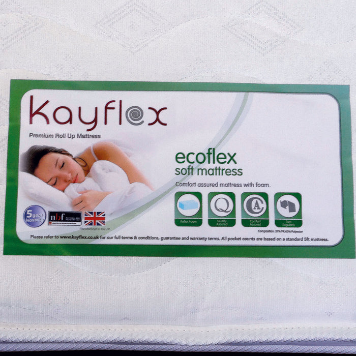 Kayflex Ecoflex Shallow 15cm 3D Border Memory Foam Soft Mattress